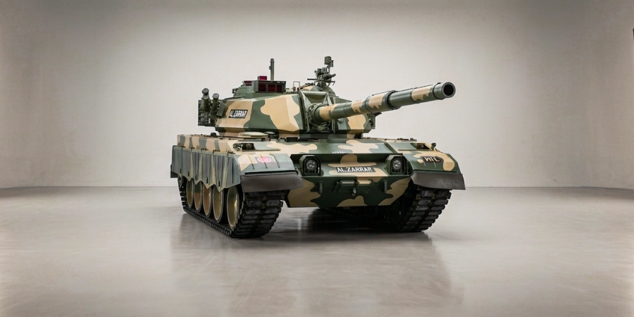 Al-Zarrar main battle tank manufactured by Heavy Industries Taxila